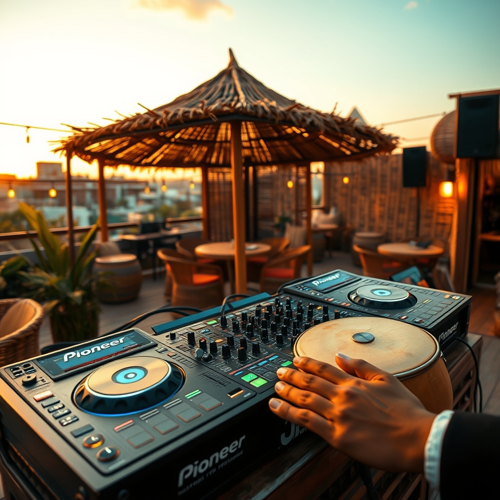 Afro House DJ setup — editorial header image for ADE 2026 DJ Crates for Sale: The Amsterdam Dance Event Prep Download Guide