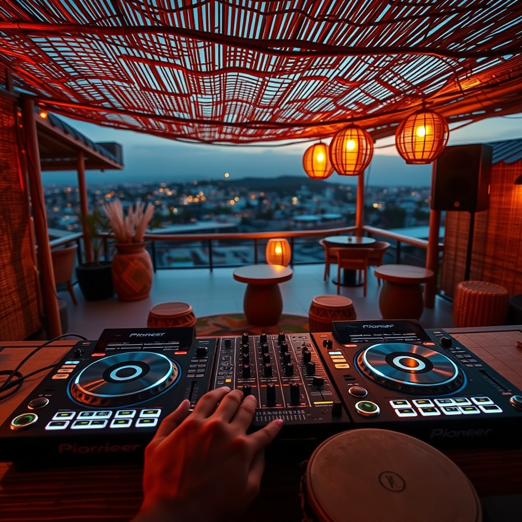 Afro House DJ setup — editorial header image for Gqom DJ Crates for Sale: The 2026 Guide to Mixing South Africa's Rawest Export